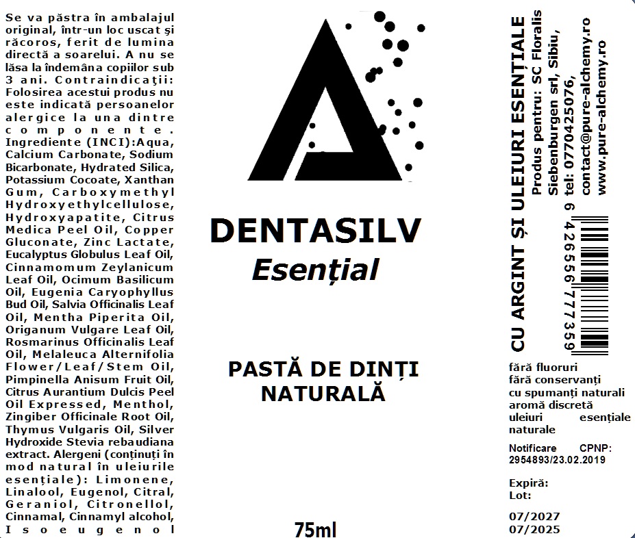 Pastă de dinți multiplu efect, DentaSilv Esențial - imagine 3