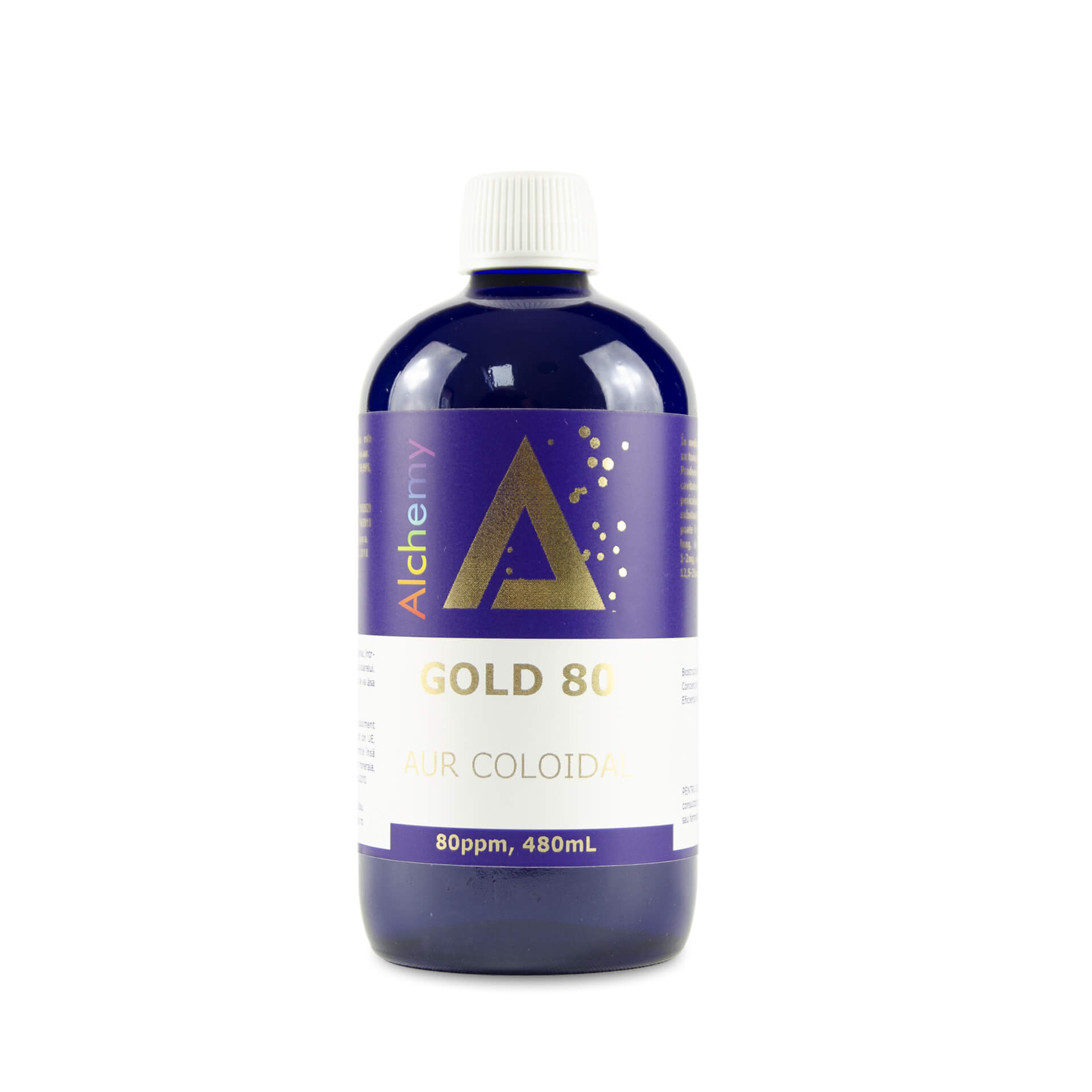 Aur coloidal Gold 80, Pure Alchemy, 80ppm, 480mL