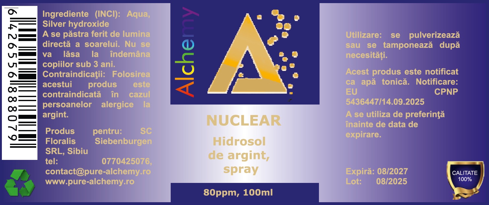 Nuclear, hidrosol de argint spray, 80ppm, 100mL - imagine 3