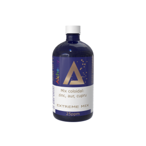 Extreme Mix, Pure Alchemy, sinergie de aur, zinc si cupru coloidal, 20ppm, 480mL